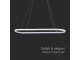 Design LED csillár (24W) fehér színű - meleg fehér