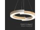 Design LED csillár (32W), fa és fehér színű - természetes fehér