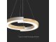 Design LED csillár (32W), fa és fehér színű - természetes fehér