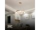 Design LED csillár (32W), fa és fehér színű - természetes fehér