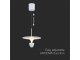 Design LED függeszték (9W), fehér színű - meleg fehér
