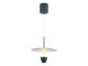 Design LED függeszték (9W), szürke-fehér színű - meleg fehér