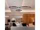 Design LED csillár (57W), fekete színű - meleg fehér