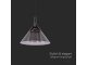 Design LED függeszték (9W) fekete színű, tölcsér forma - meleg fehér