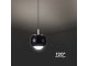 Design LED függeszték (9W) fekete színű, gömb forma - természetes fehér
