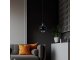 Design LED függeszték (9W) fekete színű, gömb forma - természetes fehér