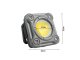 LED munkalámpa (15W COB - 1000lm) akkus, szürke-fekete