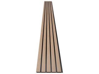 Fa hatású lamella, falburkolat - széles lamellával (260cm x 30cm x 1.5cm) - natúr tölgy+fekete