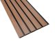 Fa hatású lamella, falburkolat - széles lamellával (260cm x 30cm x 1.5cm) - bronz tölgy+fekete