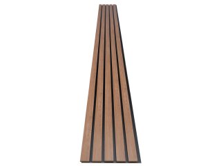 Fa hatású lamella, falburkolat - széles lamellával (260cm x 30cm x 1.5cm) - bronz tölgy+fekete