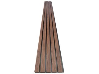 Fa hatású lamella, falburkolat - széles lamellával (260cm x 30cm x 1.5cm) - dió+fekete