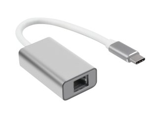 USB Type-C átalakító adapter, ezüst - RJ45 ethernet