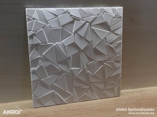 Fehér falpanel, 3D műanyag falburkolat, 50x50 cm - Cracks Repedések