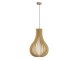 Tömör fa függeszték (E27) barna, 55 cm