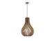 Tömör fa függeszték (E27) barna-fekete, 45 cm