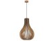 Tömör fa függeszték (E27) barna-fekete, 55 cm