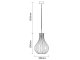 Tömör fa függeszték (E27) barna-fekete, 55 cm