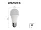 GoSmart LED lámpa E27 (9W/200°) A60, körte - FullColor (RGB+CCT) dimmelhető