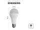 GoSmart LED lámpa E27 (14W/200°) A65, körte - FullColor (RGB+CCT) dimmelhető