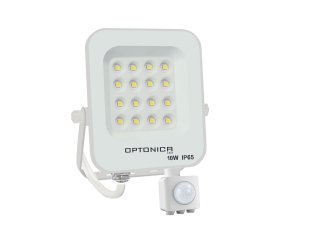 Mozgásérzékelős LED reflektor fehér (10W/900lm) - Hideg fehér