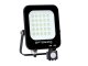 Mozgásérzékelős LED reflektor fekete (20W/1800lm) - Hideg fehér