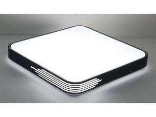 Mennyezeti LED lámpa, négyzet alakú (96W/9120lm) változtatható színhőmérséklet, dimmelhető, fekete