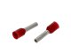 Vezetékre erősíthető érvéghüvely 1.5 mm2 vezetékekhez, piros (100 db) L=8mm