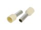 Vezetékre erősíthető érvéghüvely 10 mm2 vezetékekhez, elefántcsont (100 db) L=12mm