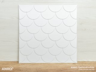 Polisztirol mennyezet burkolat, 4 mm vastag mennyezeti lap (50x50 cm) Fish Scale