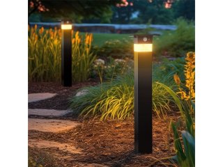 Napelemes LED állólámpa, mozgásérzékelővel - 3W, meleg fehér - 80 cm