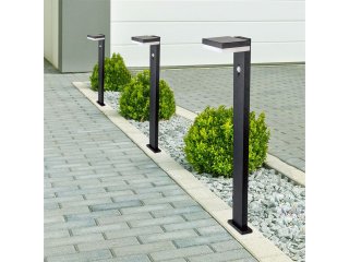 Napelemes LED állólámpa, mozgásérzékelővel - 5.5W, meleg fehér