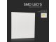 LED panel (595 x 595 mm) 25W - 180Lm/W, hideg fehér, Backlit, süllyeszthető