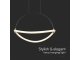 Design LED csillár (12W) fekete színű - természetes fehér