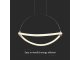 Design LED csillár (12W) fekete színű - természetes fehér