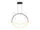 Design LED csillár (16W), fekete színű - természetes fehér