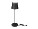 Asztali lámpa beépített LED fényforrással, érintős vezérléssel, tölthető (1.5W) meleg fehér, fekete
