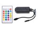 Smart RGB+CCT vezérlő 24 gombos távirányítóval Full color LED szalagokhoz, fekete