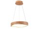 Design LED csillár (18W), fa hatású - meleg fehér