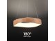 Design LED csillár (18W), fa hatású - meleg fehér