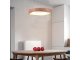 Design LED csillár (18W), fa hatású - meleg fehér