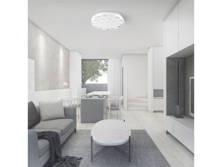 Mennyezeti DESIGN LED lámpa, kör alakú, méhkas minta, (30W/60W), távirányítóval, állítható színhőmérséklet