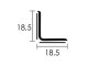 Lágy PVC szegélyléc, öntapadós (18,5x18,5 mm) fehér - 5 méter