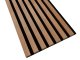 - Fa hatású, hangszigetelő lamella falburkolat, filc hátlappal (260 cm x 30 cm x 1.7 cm) - bronz tölgy+fekete