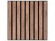 Fa hatású, hangszigetelő lamella falburkolat, filc hátlappal (50 x 50 x 1.8 cm) - bronz tölgy+fekete, 4db/csomag