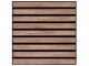 Fa hatású, hangszigetelő lamella falburkolat, filc hátlappal (50 x 50 x 1.8 cm) - bronz tölgy+fekete, 4db/csomag