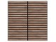 Fa hatású, hangszigetelő lamella falburkolat, filc hátlappal (50 x 50 x 1.8 cm) - bronz tölgy+fekete, 4db/csomag