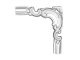 Moulding CR 810B R poliuretán keretező sarokelem (CR 810 díszléchez), jobb oldali