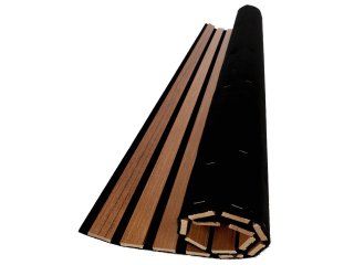 - Fa hatású, hangszigetelő lamella falburkolat, hajlítható filc hátlappal (60 cm x 90 cm x 0.9 cm) - Tikfabarna