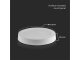 LED panel falon kívüli - kör (6W) meleg fehér, backlite panel