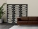 - Fali dekorpanel, levél minta, 50x150 cm, 3 mm HDF - Antracit